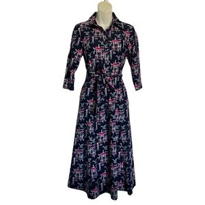 NWT  JUDE CONNALLY Alyssa Pagoda Pattern Fit and Flare Dress in Size XS
